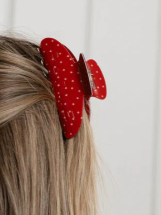 Parke Sparkler Claw Cip- Red NWT